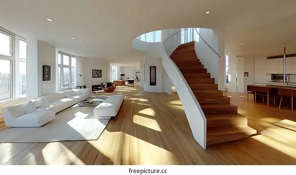 Modern Penthouse Interior Design Illustration