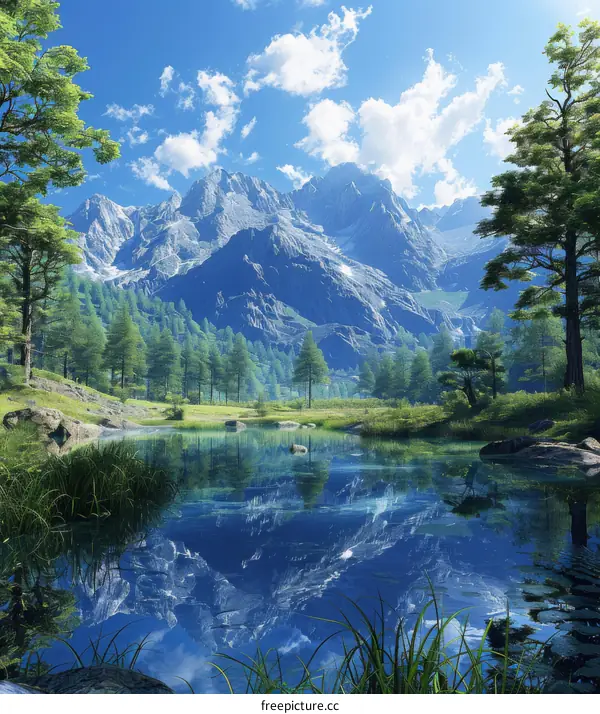 Tranquil Mountain Lake Escape
