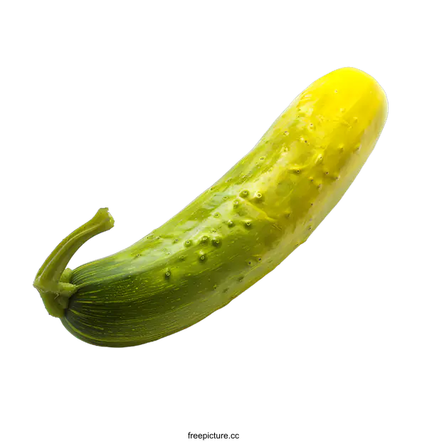 [Transparent Background PNG]Fresh Green Cucumber on White Background