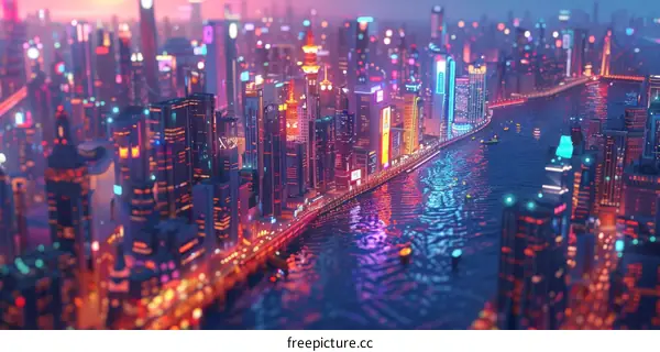 The Stunning Skyline of Shanghai at Night