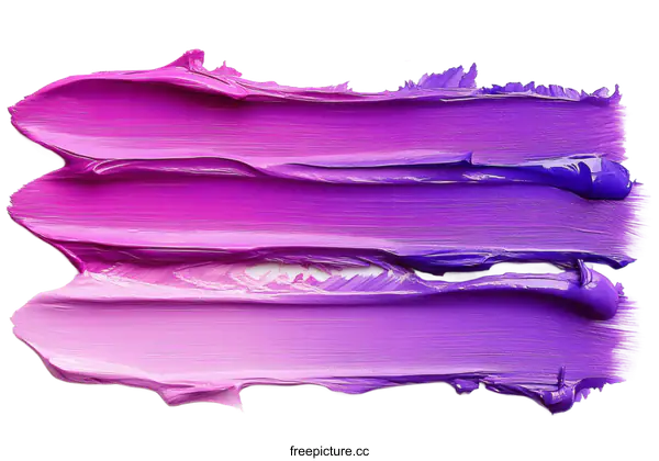 [Transparent Background PNG]Abstract Paint Strokes in Vibrant Purple and Pink Hues