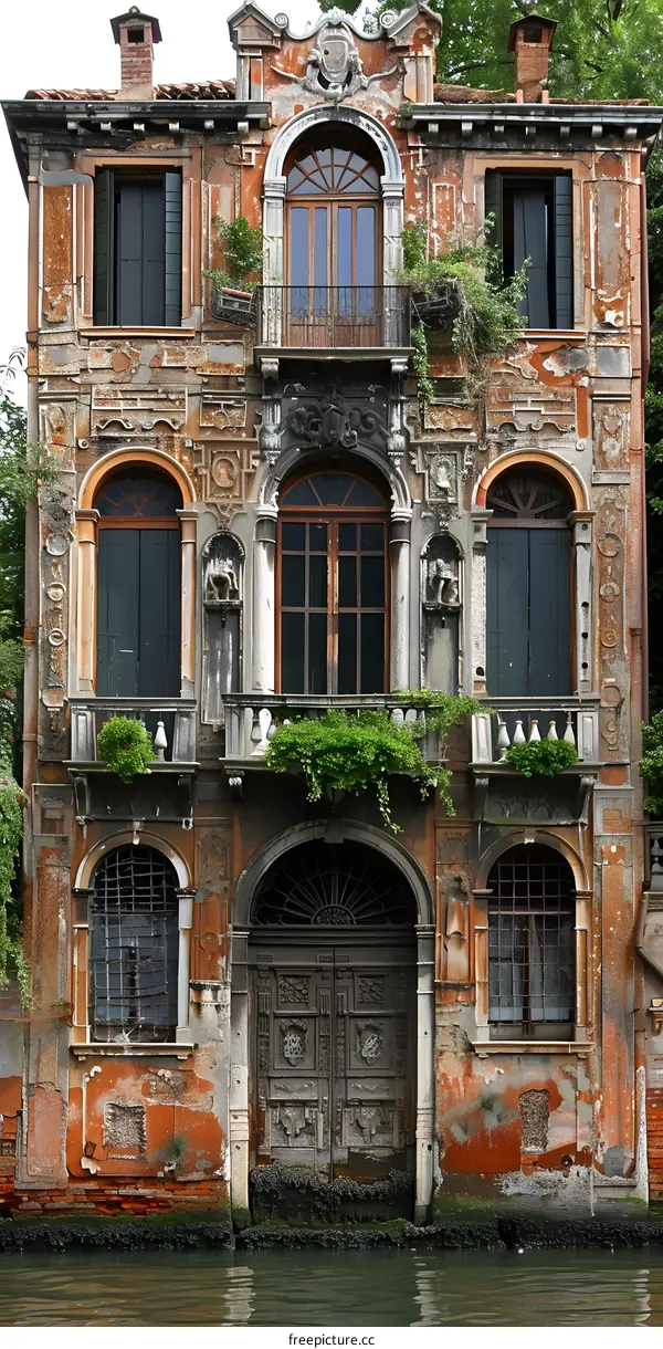 weathered venetian palazzo