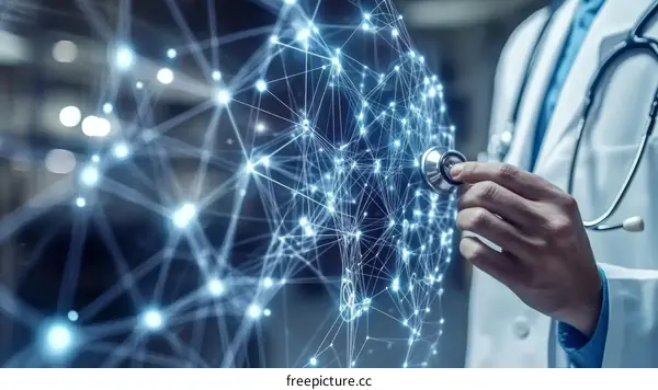 Medical Technology Network Visualization Illustration