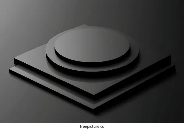 Abstract Geometric Black Platform Design