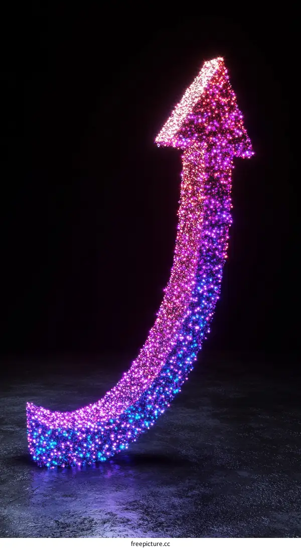 Gradient Upward Arrow Illustration