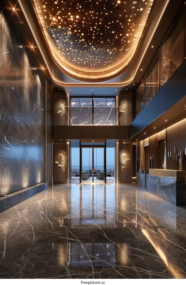 Luxurious Hotel Lobby Design with Modern Architecture