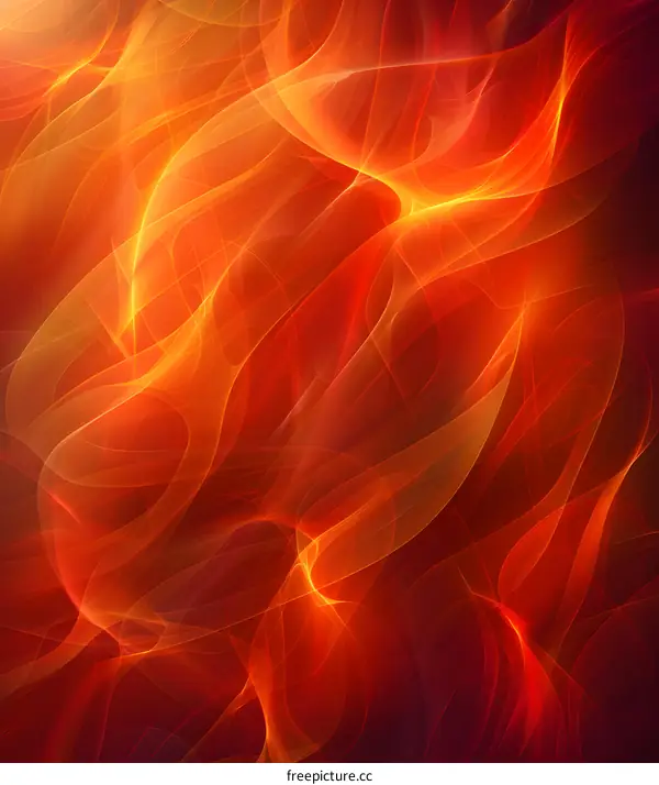 Abstract red orange yellow fire flame fractal background