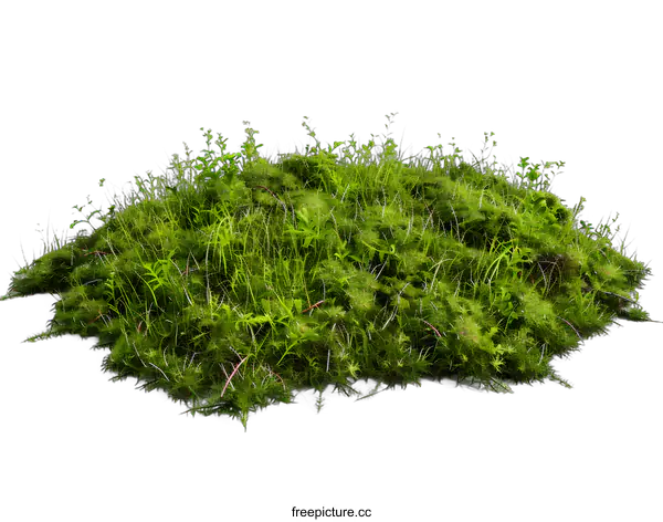 [Transparent Background PNG]Realistic Grass Patch on White Background