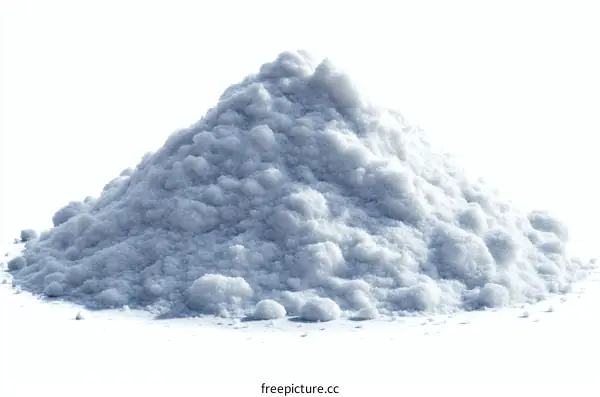 Pile of Powdered Substance Isolated on White Background