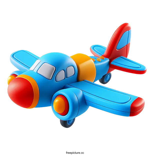 [Transparent Background PNG]Colorful Cartoon Airplane Illustration