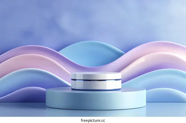 Pastel Cosmetic Product Display Background