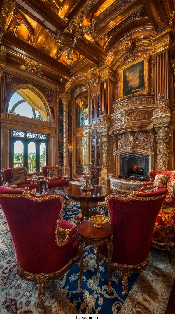 Luxurious Ornate Living Room Interior Design