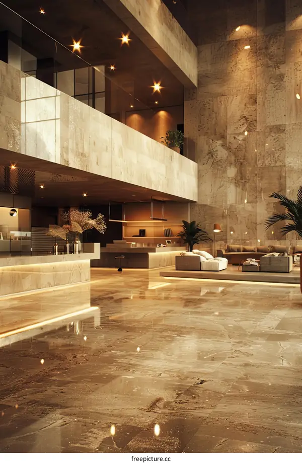 Modern Lobby Interior Design Illustration