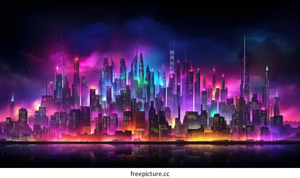 futuristic cityscape illustration