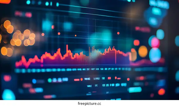 Financial Data Display on Screen