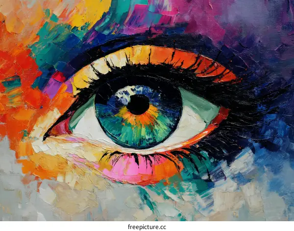 Colorful Eye Abstract Painting