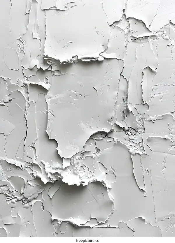 White abstract painting with a rough texture