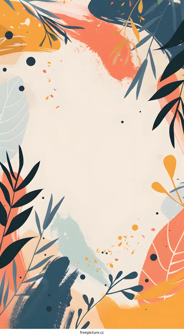 Abstract Watercolor Floral Background Illustration