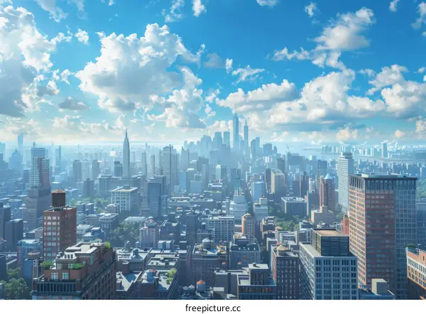 New York City Skyline on a Sunny Day