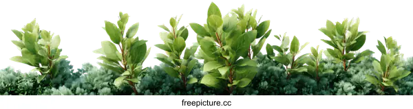 [Transparent Background PNG]Green Plants Arrangement on a White Background