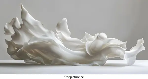White Fabric Waves