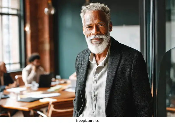 Mature Business Leader in Modern Office