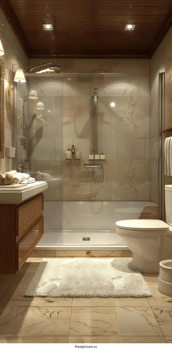 Modern Luxury Bathroom Design Illustration