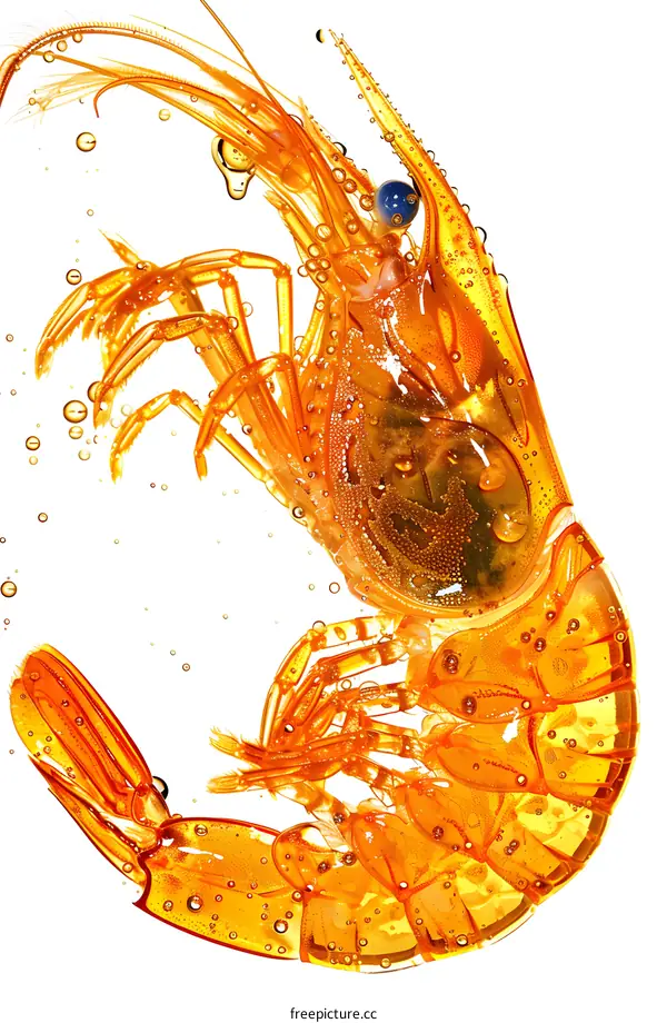 Transparent Shrimp in Liquid