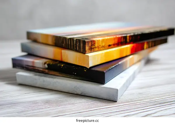 Stack of Printed Canvas Artwork