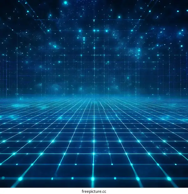 Abstract Digital Grid Network Background