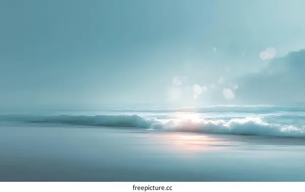 Sunrise Beach Scene of Tranquil Beauty