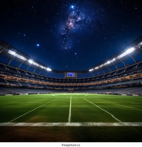 American football stadium under the night sky