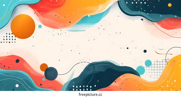 Abstract background with colorful shapes and lines