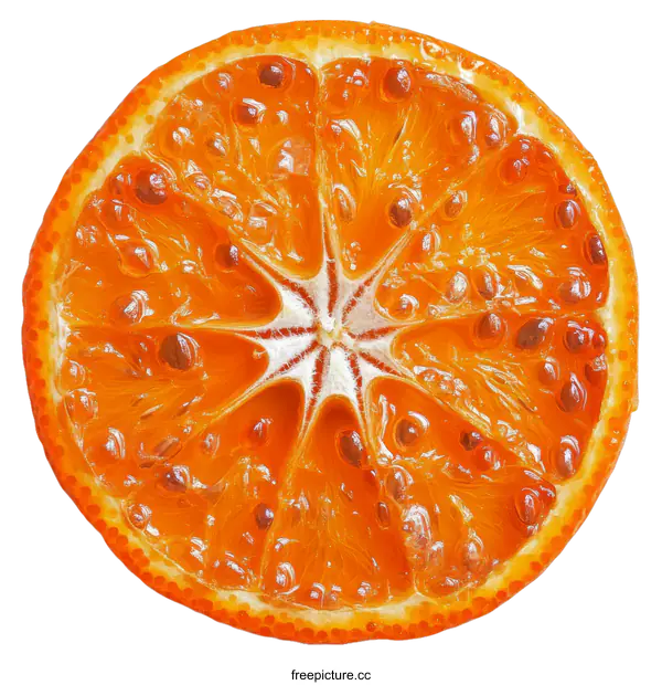 [Transparent Background PNG]Closeup of a Dried Orange Slice