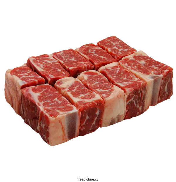 [Transparent Background PNG]Raw Beef Short Ribs Ready to Cook