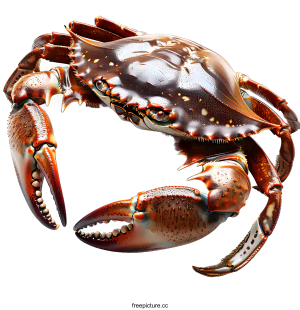 [Transparent Background PNG]A detailed image of a crab
