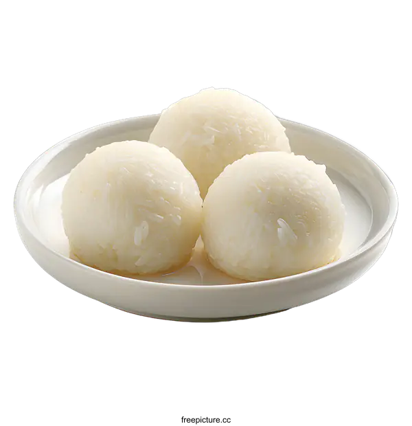 [Transparent Background PNG]Three balls of glutinous rice flour