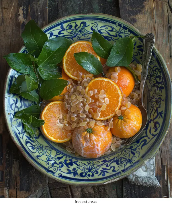 Still Life with Oranges and Tangerines: A Rustic Citrus Delight