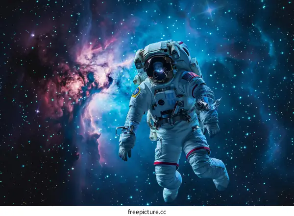 Astronaut Exploring the Depths of Outer Space