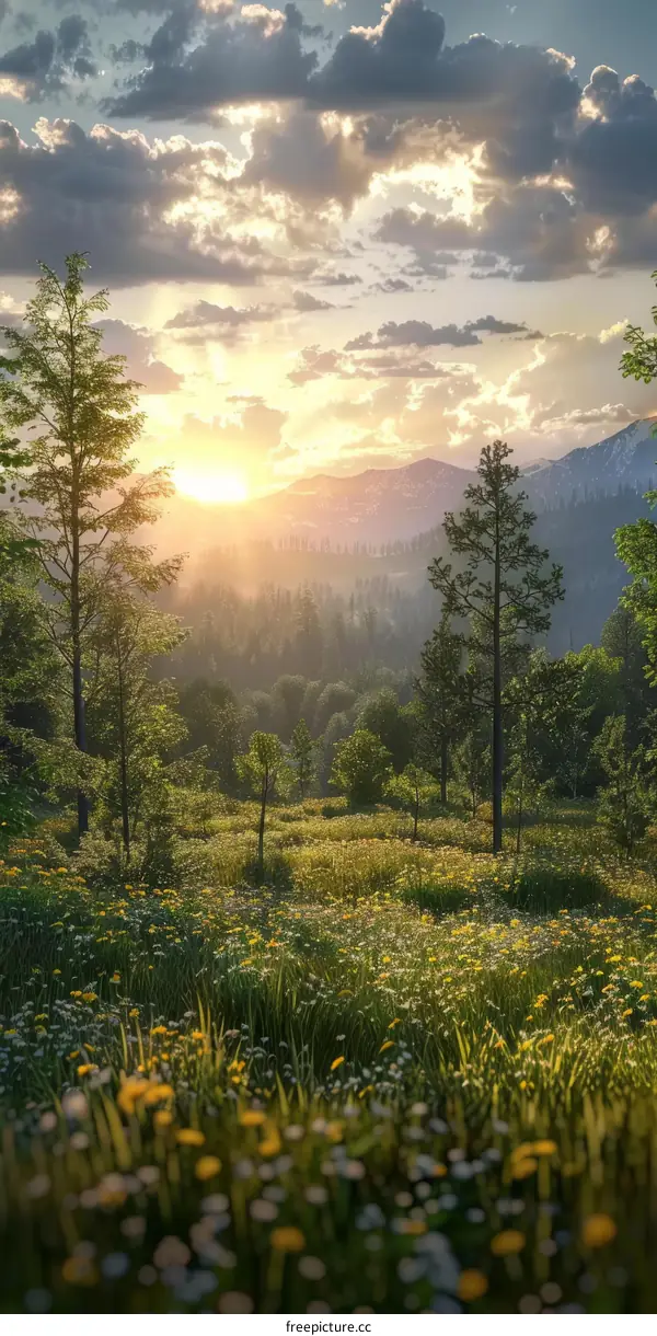 Tranquil Mountain Forest Clearing