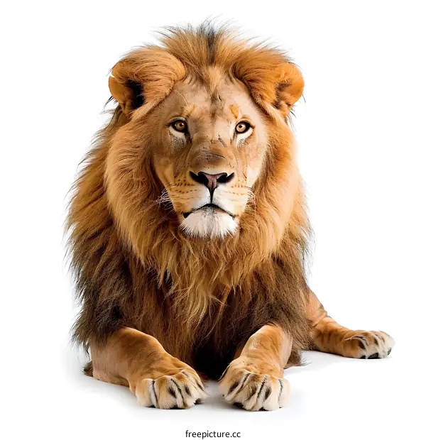 Close-up portrait of a male lion