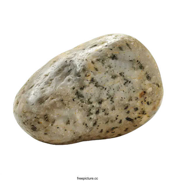 [Transparent Background PNG]Close Up Of Single Gray River Rock