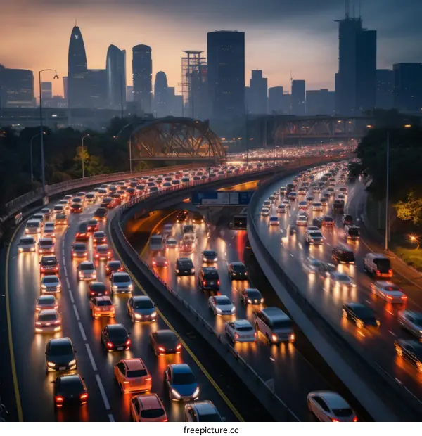 Rush Hour Traffic Congestion in a Major City