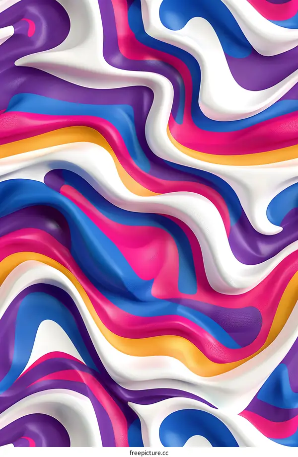 Abstract Colorful Wavy Lines Background
