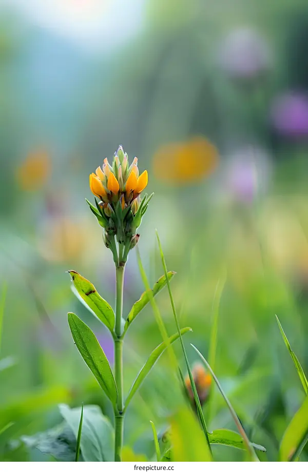 Yellow Flower in Green Grass