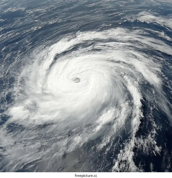 Satellite View of a Powerful Hurricane