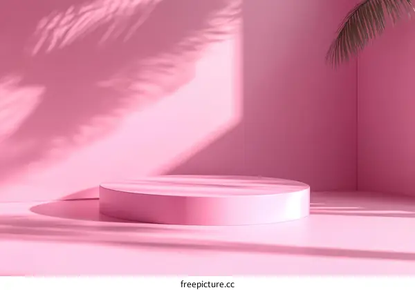 Pink Minimalist Product Display Stage