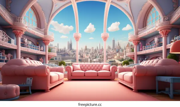 Living Room in Pink City