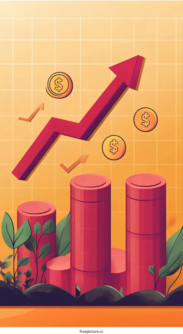 Upward Financial Growth Illustration
