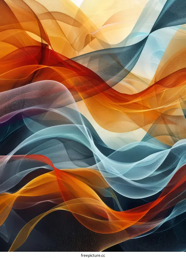 Colorful Flowing Silk Waves